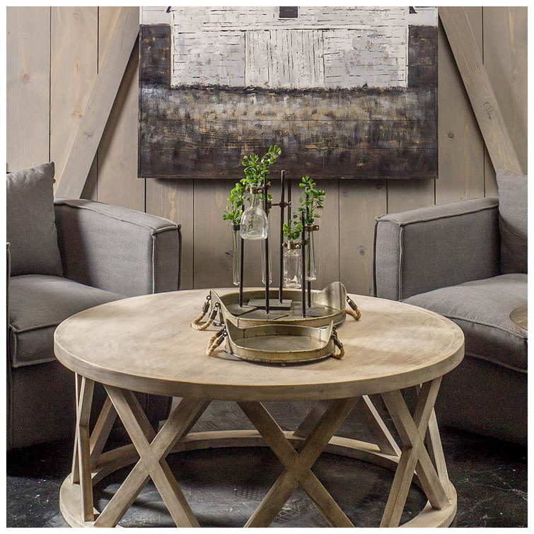 Gracie Oaks Manalapan Solid Wood Frame Coffee Table Wayfair.ca